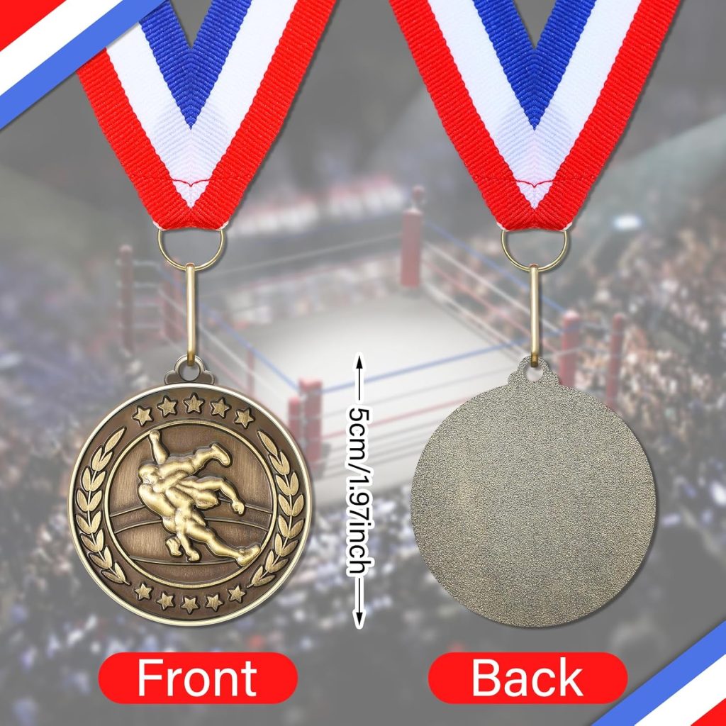 Wrestling Medals Bulk - Remuuly 30/60 Pcs 2'' Gold Trophy Medals for Sports Competitions, Tournaments, and Team Awards