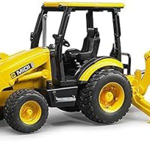 Backhoe Toy Backhoe: Bruder Toys JCB MIDI CX Construction Loader – Realistic Design with Changeable Front Loader and Backhoe Scoop for Ages 3+