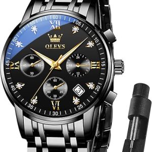 Calithe Watch: OLEVS Multifunction Men’s Chronograph – Waterproof, Luminous, Stainless Steel with Date, Perfect Gift for Men