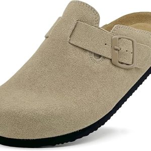 Clogs Childrens: Kids Suede Clogs with Cork Footbed – Slip-On Sandals for Boys and Girls, Perfect for Indoor and Outdoor Use