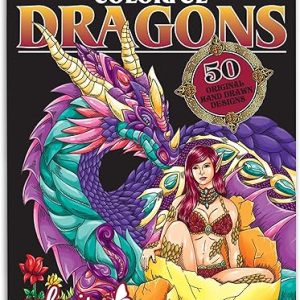 Among Us Coloring Pages: ColorIt Colorful Dragons Adult Coloring Book, Volume I – 50 Single-Sided Designs on Thick Smooth Paper with Lay Flat Hardback Covers