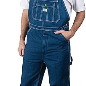 Liberty Overalls: Men’s Stonewashed Denim Bib Overalls for Comfort and Style