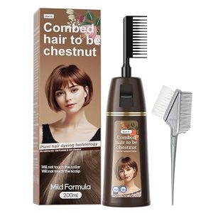 Creme of Nature Hair Dye: Permanent Brown Color (17.64 Ounce) for 100% Grey Coverage – Ammonia-Free, Vegan, and Cruelty-Free with Biotin for Thicker, Fuller Hair (Brown, 200ML)