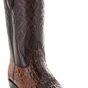 Fish Scale Boots: Soto Men’s Gator Tail Print Cowboy Boots – Exotic Western Footwear for Men (Model H7006)