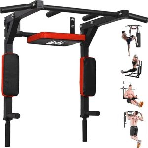 Assisted Pull Up Machine: BESTHLS Wall Mounted Pull Up Bar and Dip Station – Heavy Duty Multifunctional Indoor Gym Equipment Supporting Up to 440 lbs