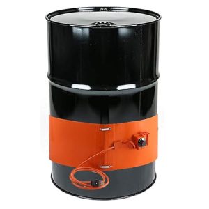Waste Oil Heater: 55 Gallon Drum Heater Kit with Thermostat – Steel Barrel Band Pad for Oil, Lube, and Water, 120 Volt 1200 Watt, 5” x 68.5”
