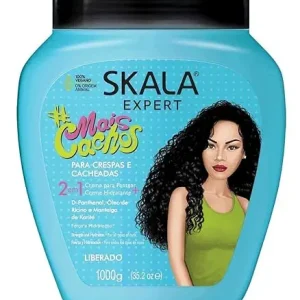Skala Expert 2-in-1 Conditioning Treatment Cream for Curly Hair Type 3ABC – 100% Vegan Anti-Frizz Solution, 35.2 Oz (1 Pack)