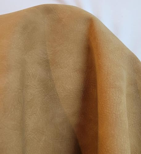 Nubuck Leather Upholstery: NAT Leathers Wheat Tumbled Calf Soft Faux Vegan Leather PU - PETA Approved, 0.9 mm Synthetic Pleather, 36"x54" (Wheat Nubuck) 2 Nubuck Leather Upholstery: NAT Leathers Wheat Tumbled Calf Soft Faux Vegan Leather PU - PETA Approved, 0.9 mm Synthetic Pleather, 36"x54" (Wheat Nubuck)