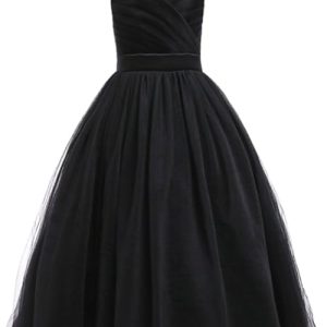 Black Girl Prom: Glamulice Flower Girls Spaghetti Strap Tulle Dress – Long A-Line Wedding Pageant and Princess Birthday Party Gown