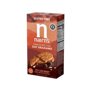 Chocolate Graham Crackers: Nairn’s Gluten-Free Chocolate Chip Oat Grahams – Healthy, Tasty Snack for Celiacs, High Fiber, No Artificial Additives, 5.64oz