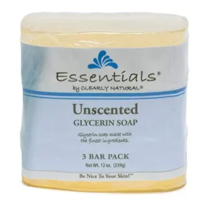 Glycerin Soap: Clearly Natural Unscented Bar Soap, 3 Count, 4 oz Each