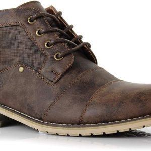 Botines para Hombre: Ferro Aldo Blaine MFA806035 Casual Brogue Mid-Top Lace-Up and Zipper Boots
