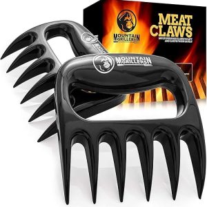Claw Bear Claw: Mountain Grillers Meat Claws for Pulled Pork and Meat Shredding – BBQ Tools for Grilling (Pack of 2, Black)