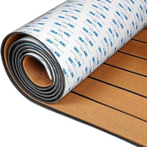 Sea Deck: OCEANBROAD EVA Foam Boat Flooring with 3M Adhesive – Marine Self-Adhesive Decking Options (96”x45.6”, 36”, 28.8”, 16.8”, 48”x16.8” Faux Teak Sheet)
