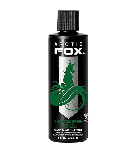 Green Hair Dye: ARCTIC FOX Vegan and Cruelty-Free Semi-Permanent Hair Color (8 Fl Oz, PHANTOM GREEN) - Shop Now at the ARCTIC FOX Store