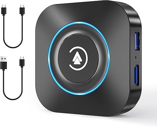Magic Box 2.0: Wireless CarPlay Adapter for 2025 – Supports YouTube, TikTok, Disney+, and Hulu for Factory Wired CarPlay Vehicles (2015 and Newer)
