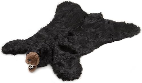 Bear Rug for Kids: Large Plush Black Bear Design by Carstens