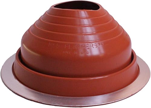 Roof Jack Pipe Boot: Flashers #5 Silicone High Temp Flexible Flashing for Metal Roofing (Fits Pipe OD 4-1/4" to 7-1/2") – 100% Made in the USA