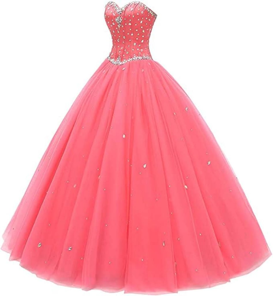 Pink Quinceanera Dresses: Women's Sweetheart Tulle Ball Gown for Prom and Special Events