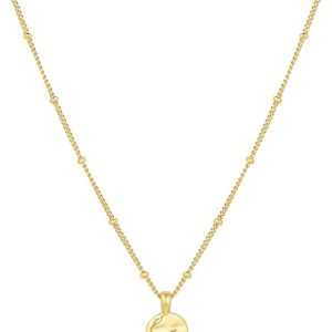 Gorjana: Shorebreak Necklace – 16-Inch 18K Gold Plated Brass Ocean-Inspired Layering Piece for Daily Style