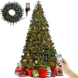 Douglas Fir Christmas Tree: 6-Foot Artificial Tree with 300 LED Warm White & Color Changing Lights, Metal Legs, and 850 Tips