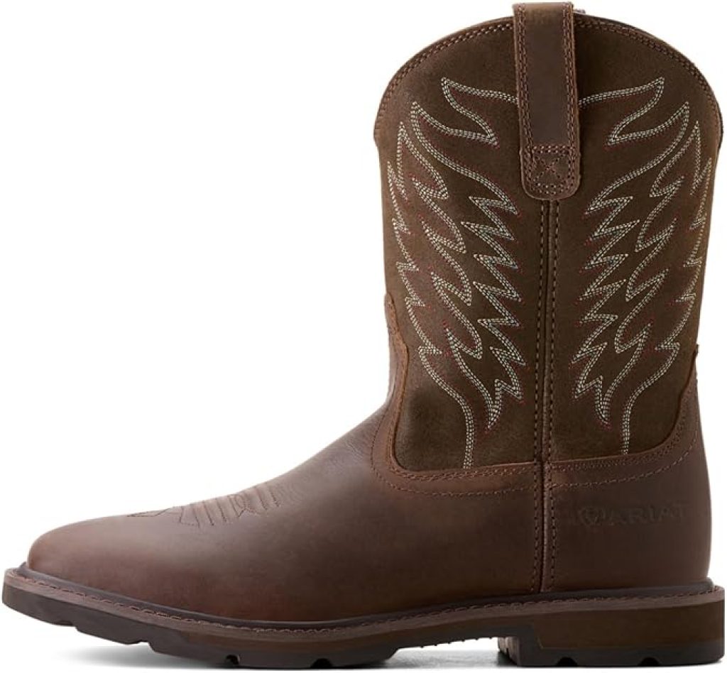 Ariat Boots: Men's Groundbreaker Wide Square Toe Work Boots for Comfort and Durability