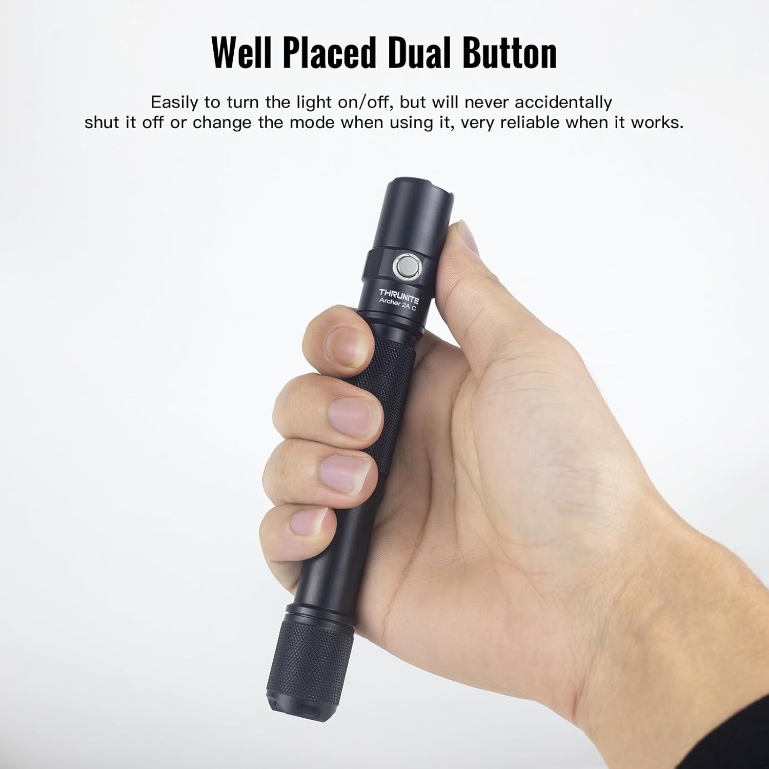 Best EDC Flashlight: ThruNite Archer 2A C LED Rechargeable Flashlight - 1000 Lumens, IPX8 Waterproof with Dual Switch for Hiking, Camping, and Everyday Use