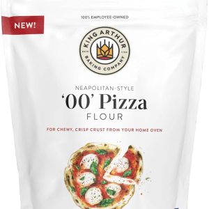 King Arthur Flour 00 Pizza Flour – Premium Non-GMO American Wheat, Finely Milled for Authentic Neapolitan-Style Crust, Ideal for Crispy and Chewy Homemade Pizzas (3 lbs)
