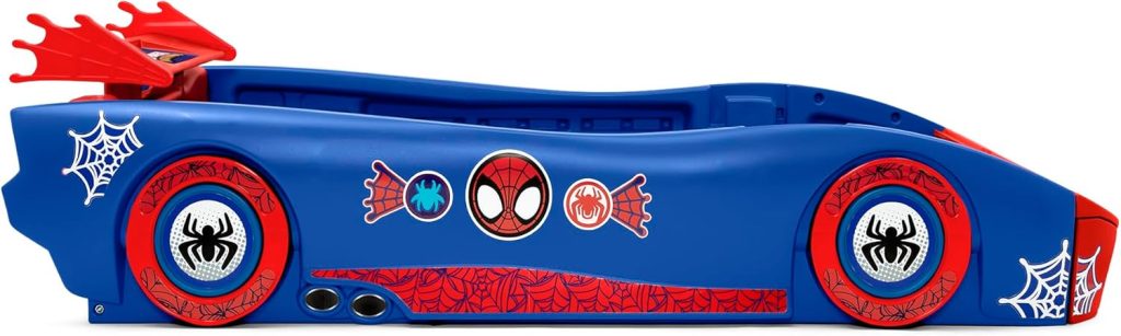 Racecar Bed - Delta Children Spidey and His Amazing Friends Web Crawler Twin Bed, Blue/Red