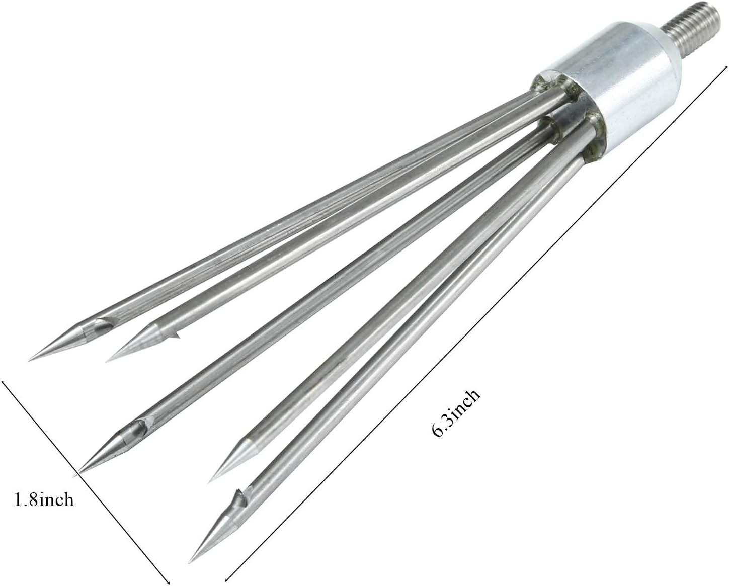 AEA Harpoon: Telescopic 59-236 Inch 5-9 Prong Barbed Diving Spears Gaffs - Locking Fishing Rod with 8mm Thread