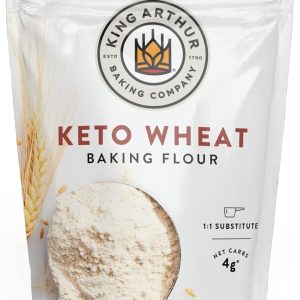 King Arthur Flour Keto Wheat Baking – 1 lb Low-Carb All-Purpose Flour Substitute, Non-GMO, Resealable Bag, Ideal for Keto Diet, Bread, and Reduced-Carb Baking