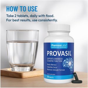 Provascin Maximum Strength Brain Supplement – Enhances Memory & Focus, Supports Cognitive Health with Phosphatidylserine, Resveratrol, Folate, Ginkgo Leaf, Bacopa & More – 60 Tablets