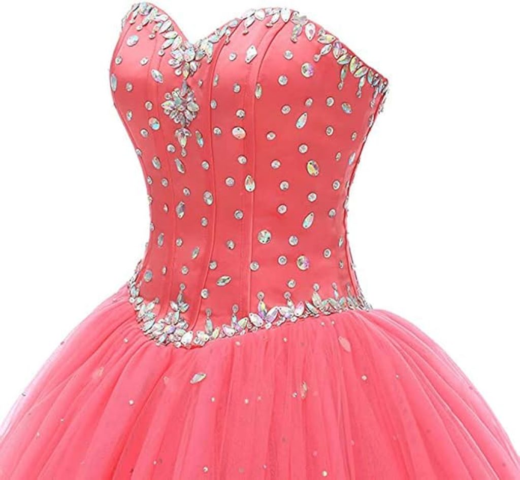 Pink Quinceanera Dresses: Women's Sweetheart Tulle Ball Gown for Prom and Special Events