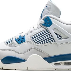 Jordan 4 White Thunder – Big Kid’s Retro Off White/Military Blue Sneakers (HF4281 141)
