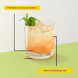 Glassware Sets JoyJolt: Faye Crystal Whiskey Glasses – Set of 6 Lowball Tumblers, 10oz Double Old Fashioned Rocks Glasses, Dishwasher Safe for Scotch or Bourbon