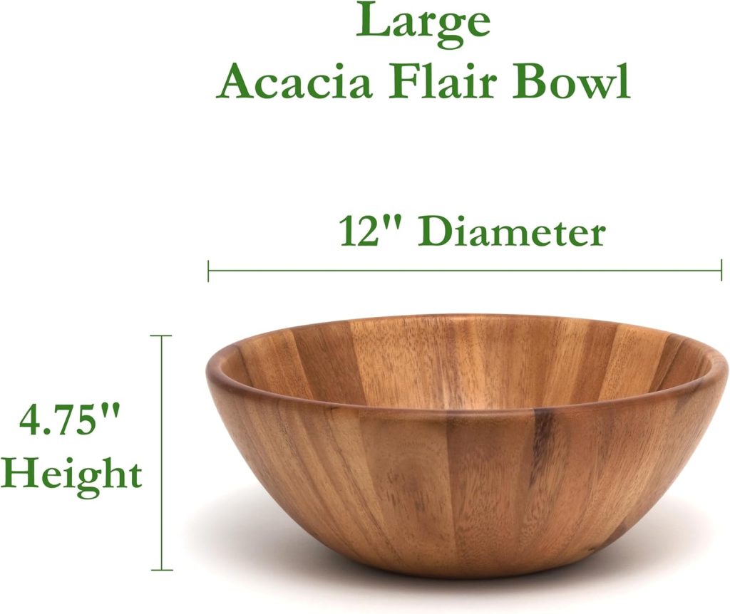 Wooden Bowl - Lipper International Acacia Round Flair Bowl