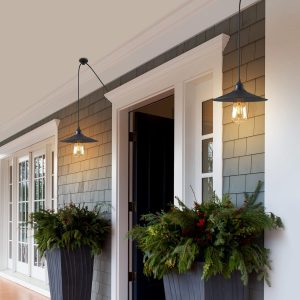 Outdoor Pendant Lighting with Plug-in Cord: Waterproof Hanging Lamp for Patios – MA6006