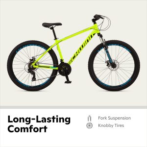 Specialized Bikes – Schwinn High Timber Mountain Bike for Adults and Youth, 24 to 29-Inch Wheels, 7 or 21 Speeds, Front Suspension, Aluminum and Steel Frame Options for Men, Women, Boys, and Girls