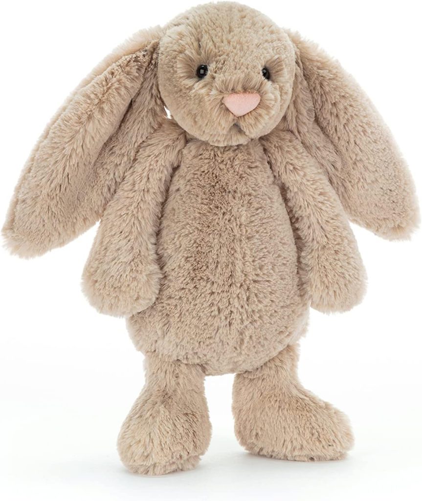 Shop Valentine's Day Jellycat: Medium 12-Inch Bashful Beige Bunny Stuffed Animal - Classic Rabbit Plush Toy for Children