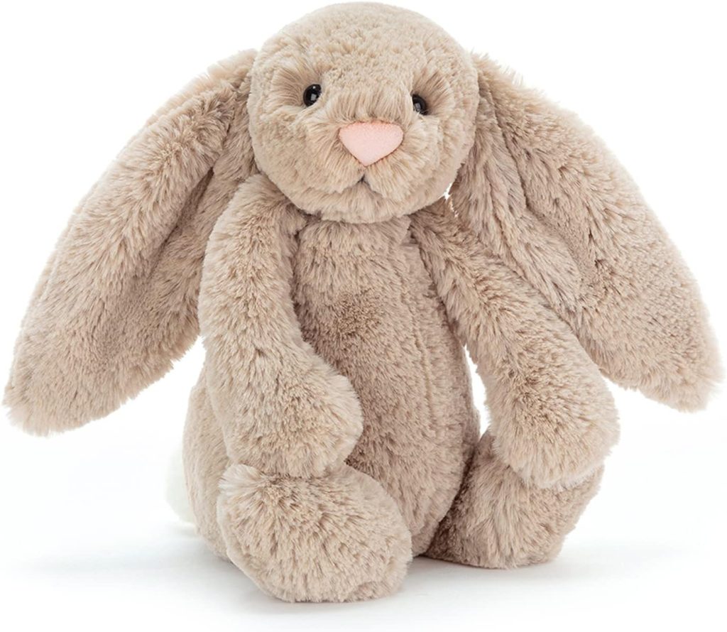 Shop Valentine's Day Jellycat: Medium 12-Inch Bashful Beige Bunny Stuffed Animal - Classic Rabbit Plush Toy for Children