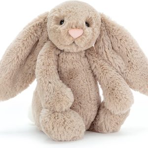 Shop Valentine’s Day Jellycat: Medium 12-Inch Bashful Beige Bunny Stuffed Animal – Classic Rabbit Plush Toy for Children
