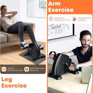 Walking Bike – AGM Mini Exercise Bike, Under Desk Pedal Exerciser for Arms and Legs with LCD Display