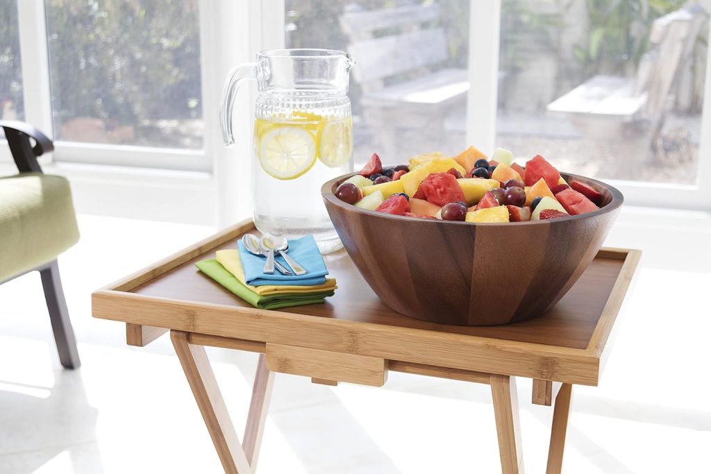 Wooden Bowl - Lipper International Acacia Round Flair Bowl