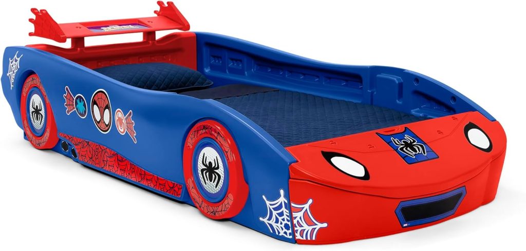 Racecar Bed - Delta Children Spidey and His Amazing Friends Web Crawler Twin Bed, Blue/Red