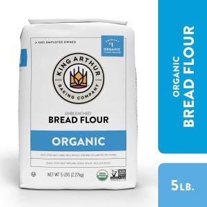 King Arthur Flour Organic Unbleached Bread Flour – High Protein 12.7% for Artisan Breads, Pizza Dough & Sourdough, Non-GMO, Kosher Certified, Premium Baking Flour (5 lbs)
