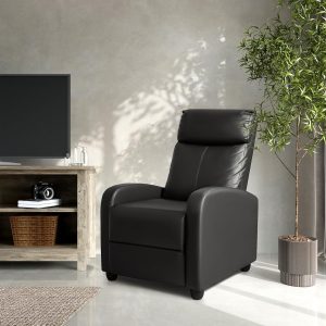 Wall Hugger Recliners: Homall Modern PU Leather Recliner Chair for Living Room & Home Theater Seating