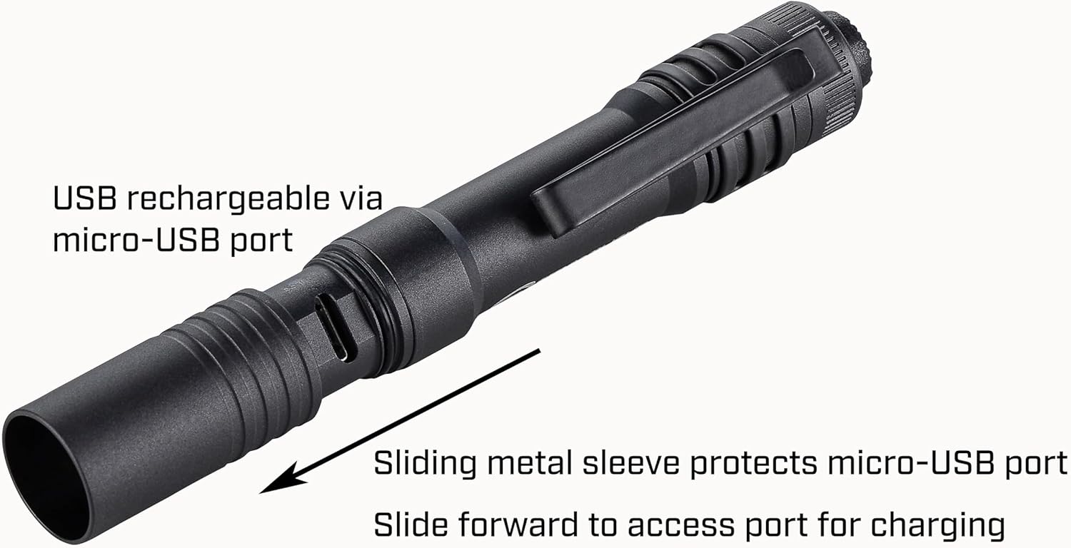 Best EDC Flashlight: Streamlight 66608 MicroStream - 250-Lumen Ultra-Compact Flashlight with USB Rechargeable Battery in Coyote Color