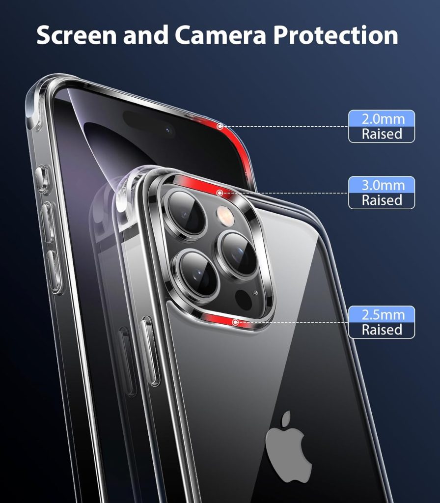 iPhone 16 Pro Max Case Clear – Mkeke Shockproof Protective Cover with Non-Yellowing Design, Military-Grade Drop Protection, Slim Bumper Case for Apple 6.9 Inch (2024)