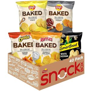 Bag of Chips: Frito Lay Baked & Popped Mix Variety Pack – 40 Count for Healthy Snacking