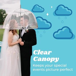 Clear Umbrella – Totes Adult Bubble Dome with Lightweight Wind and Rain Protection